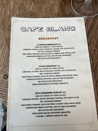 Bistro Café Blanc à Paris (la carte)