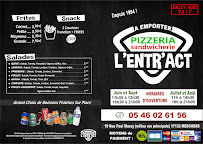 Menu / carte de Pizzeria Sandwicherie L'Entr'Act à Meschers-sur-Gironde