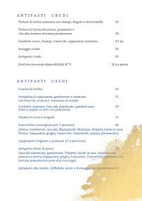Menu du Da Gelindo à Spinea