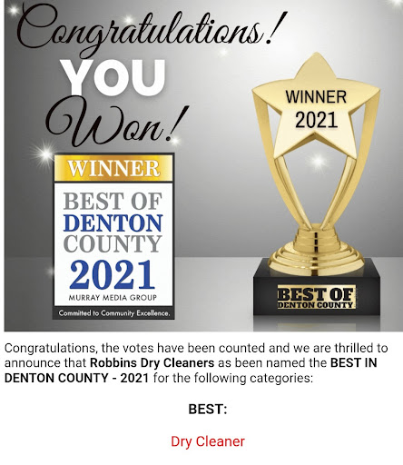 Dry Cleaner «Robbins Dry Cleaners», reviews and photos, 2001 Cross Timbers Rd # 107, Flower Mound, TX 75028, USA
