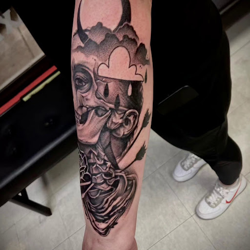 Explore cake tattoo ideas, creative tattoo ideas in Ambler, available at Tattoo GalaxyAmbler Piercing & Custom Tattoos