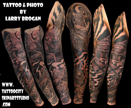 Explore ford mustang tattoo ideas, creative tattoo ideas in Lockport, available at Tattoo City by Larry Brogan