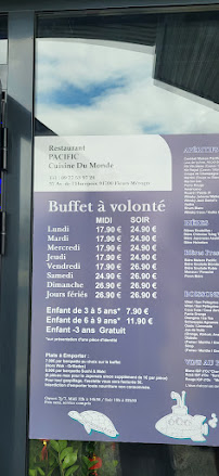 PACIFIC 91 à Fleury-Mérogis menu