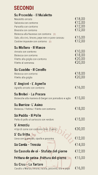 Su Cumbidu à Cagliari menu