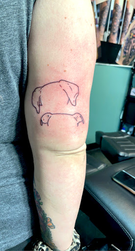 Explore simple elephant tattoo ideas, creative tattoo ideas in Meridian, available at Creative Pain Tattoo Studio