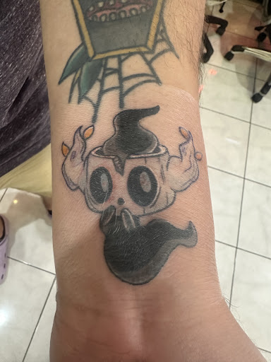 Explore ski tattoo ideas, creative tattoo ideas in Honolulu, available at Sacred Art Tattoo Waikiki