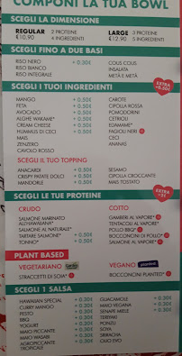 Carte du I love poke cesano boscone à Cesano Boscone