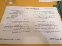 Osteria delle Cinque Lire à Pontemerlano menu
