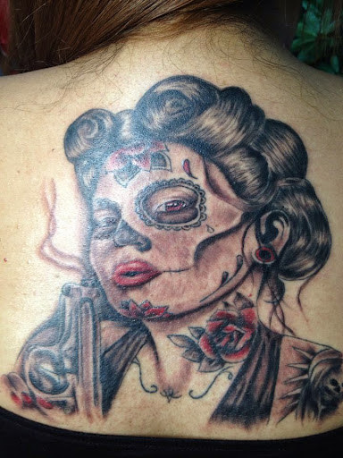 Explore happiness tattoo ideas, creative tattoo ideas in Albuquerque, available at Tattoosbyfrankieg