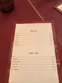 Domenico à Paris menu