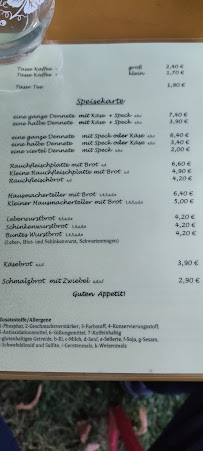 Menu / carte de Härles Mostbesen à Bad Schussenried