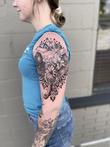 Explore mens butterfly tattoo ideas, creative tattoo ideas in Norcross, available at Brotherhood Tattoo