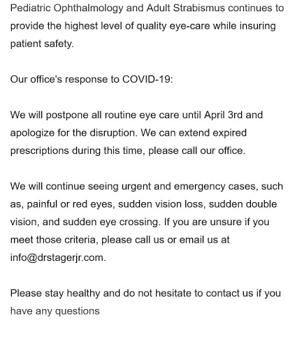 Pediatric Ophthalmologist «Jr David Stager MD», reviews and photos, 3801 W 15th St #110, Plano, TX 75075, USA