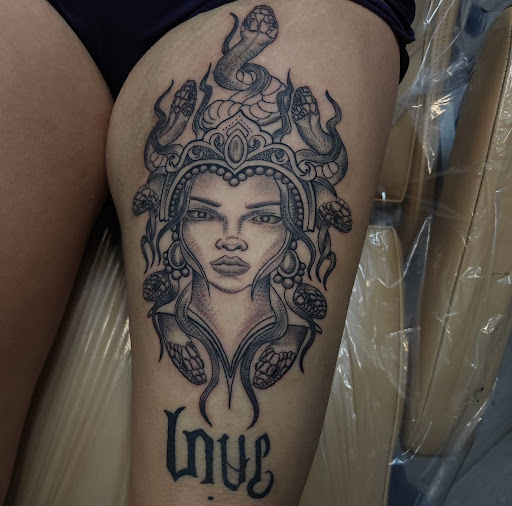 Explore simple space tattoo ideas, creative tattoo ideas in Nashville, available at Titan Tattoo