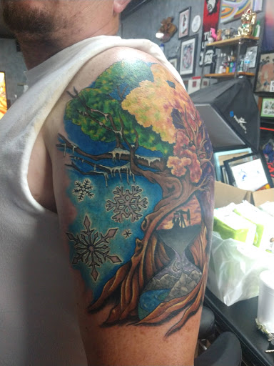 Find small tattoo between breast ideas for your next unique tattoo in Odessa at Heart And Dagger Tattoo