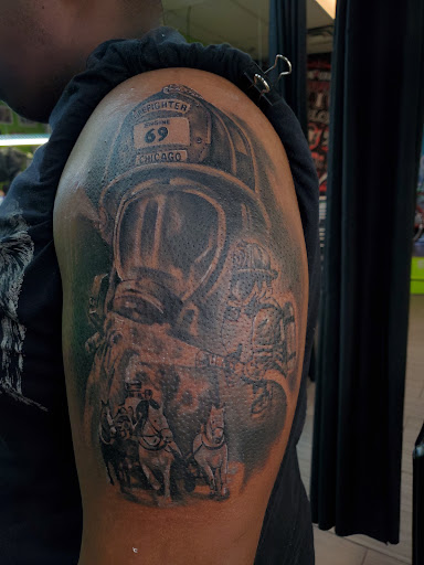 Explore first son tattoo ideas, creative tattoo ideas in Riverside, available at Darkstar Tattoo CA