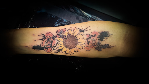 Explore hawaiian sleeve tattoo ideas, creative tattoo ideas in Fort Worth, available at The Bearded Moon Tattoo Studio