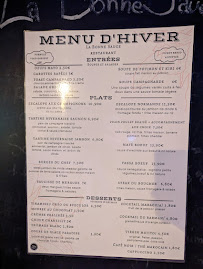 LA BONNE SAUCE à Nevers menu