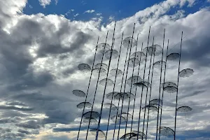 "The Umbrellas" sculpture, by Zogolopoulos image