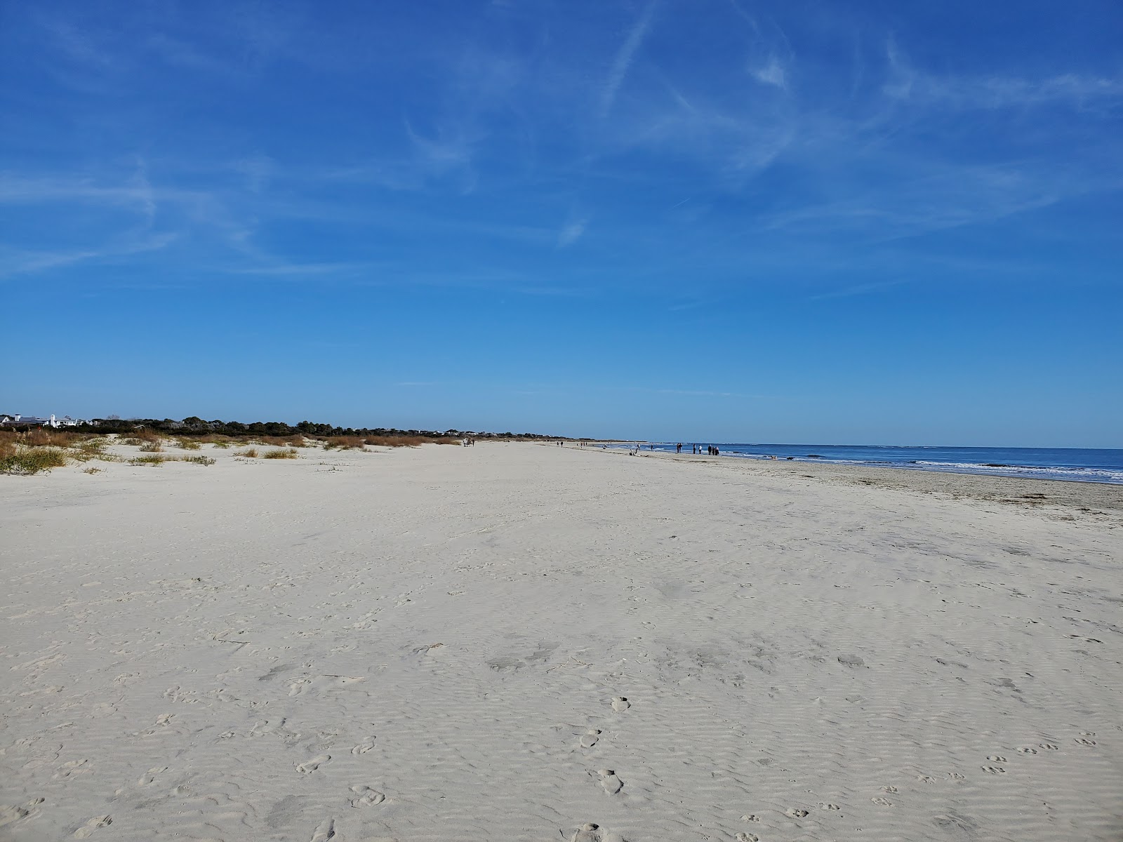 Sullivan's Island beach的照片 带有明亮的沙子表面