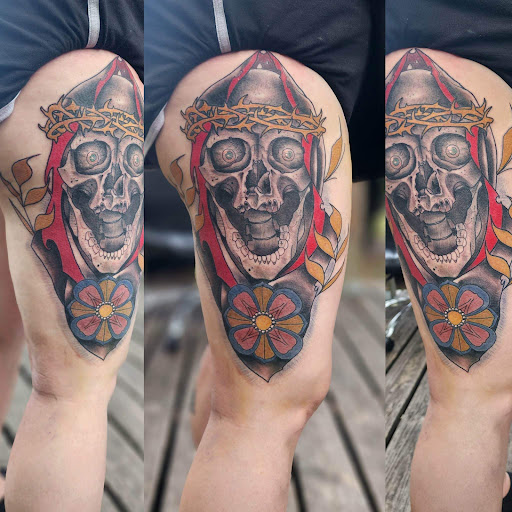 Explore upper shoulder tattoo ideas, creative tattoo ideas in Green Cove Springs, available at Under Your Skin Tattoos