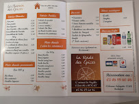 Carte du Le Chemin Des Épices Restaurant-Vente À Emporter à Rochefort