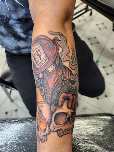 Explore cover up tattoo ideas leg, creative tattoo ideas in El Paso, available at R&R tattoo and piercing studio