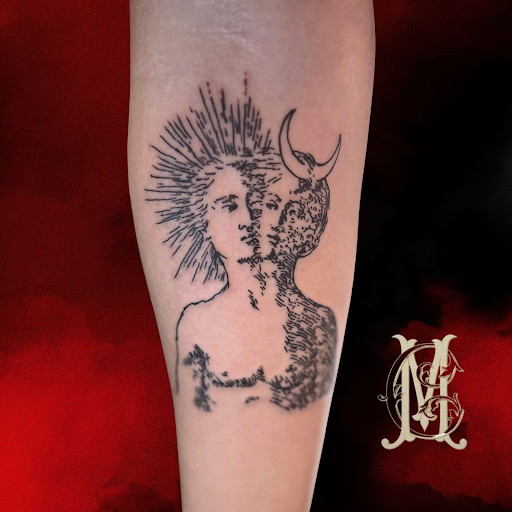Explore nautical star tattoo ideas, creative tattoo ideas in Houston, available at MS Studios Houstons Ink Therapy