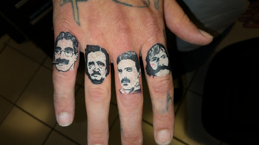 Explore tattoo position ideas, creative tattoo ideas in Foley, available at Black Sheep Custom Tattoos and Piercings