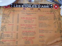 Les Étoiles d'Asie à Toulouse menu