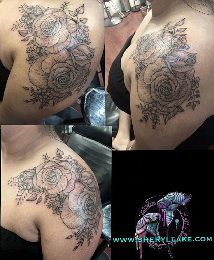 Find angel tattoo ideas for ladies for your next unique tattoo in Tucson at The Painted Lady Tattoo