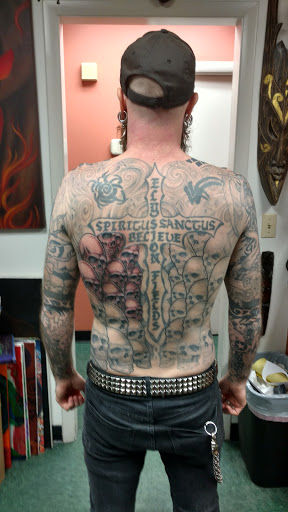 Explore ghostface tattoo ideas, creative tattoo ideas in Lancaster, available at Transcending Flesh