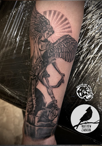 Explore halloween tattoo ideas for men, creative tattoo ideas in Nashville, available at RedBird Tattoo