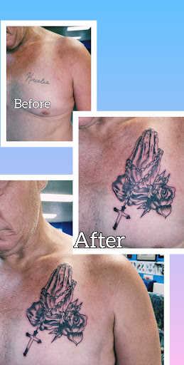 Explore male sleeve tattoo ideas, creative tattoo ideas in Englewood, available at The Original Big Daddy Tattoo & Body Piercing est.1997 est.1997