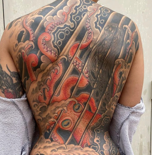 Explore tattoo background ideas, creative tattoo ideas in Wichita Falls, available at BURIAL tattoo