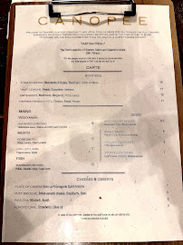 Canopée Lyon - Bistronomie de Partage à Lyon menu