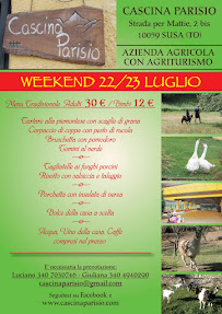 Carte du Cascina Parisio à Susa