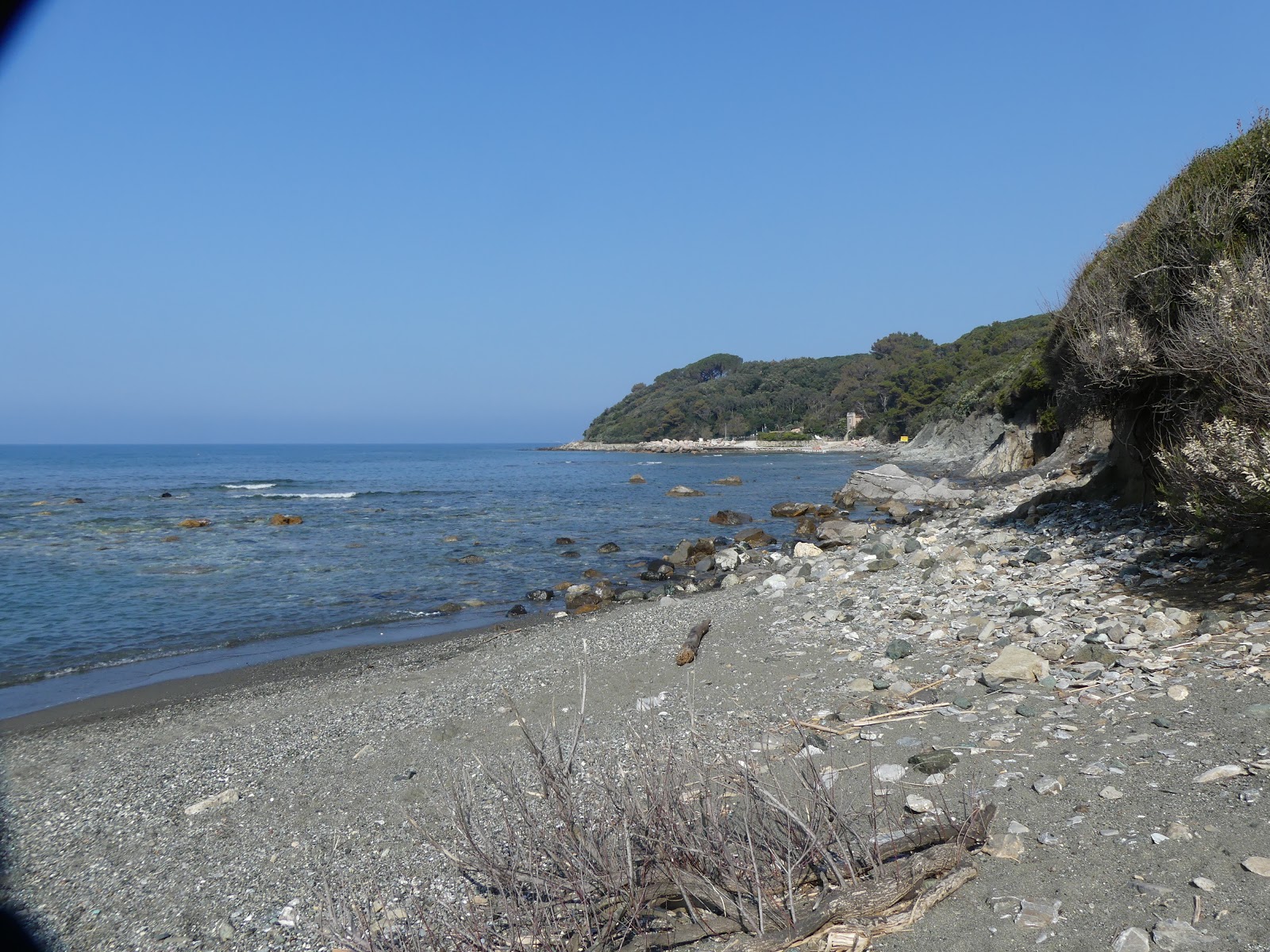 Foto van Fortullino beach met blauw water oppervlakte