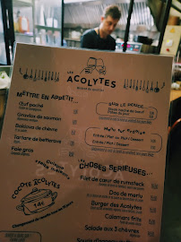 Restaurant Les Acolytes à Paris (la carte)