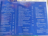 Kreisker à Les Sables-d'Olonne menu