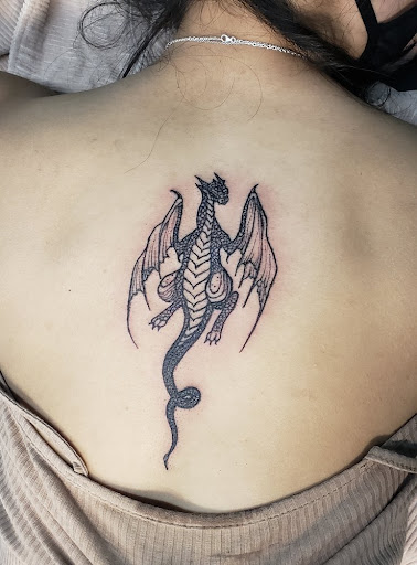 Explore moon tattoo ideas for men, creative tattoo ideas in Orange, available at Three Diamonds Tattoo