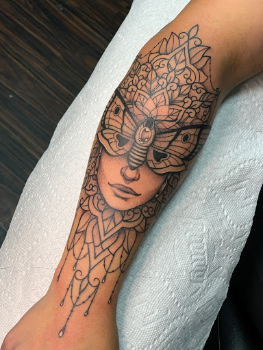 Explore arm tattoos for women ideas, creative tattoo ideas in Las Vegas, available at Heart Of Thieves Tattoo