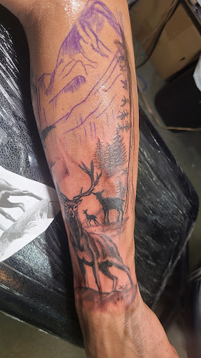 Explore background ideas for sleeve tattoos, creative tattoo ideas in Pasadena, available at In the Skin Tattoo & Body Piercing Studios