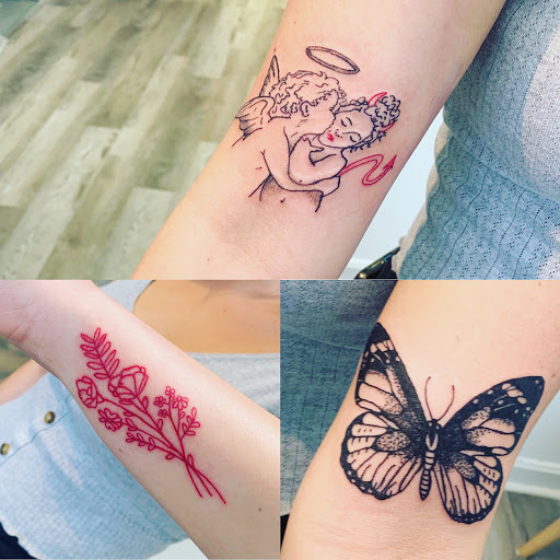 Explore pisces zodiac tattoo ideas, creative tattoo ideas in Greensboro, available at Dogwood Ink