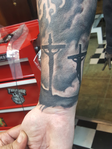 Explore lady gaga tattoo ideas, creative tattoo ideas in Maryville, available at Distinked Tattoo