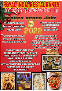 Royal India Restaurant à Landshut menu