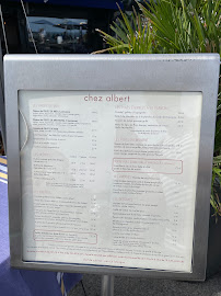 Restaurant de fruits de mer Chez Albert à Biarritz (le menu)