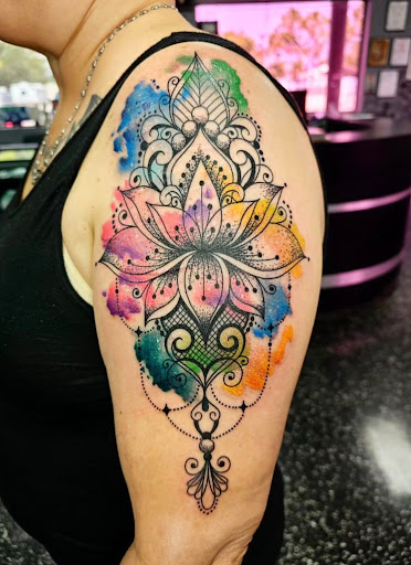 Explore chest name tattoo ideas, creative tattoo ideas in Fort Myers, available at Loyal 2 The Coil Tattoos & Piercings (Edison Mall Location Entrance F)