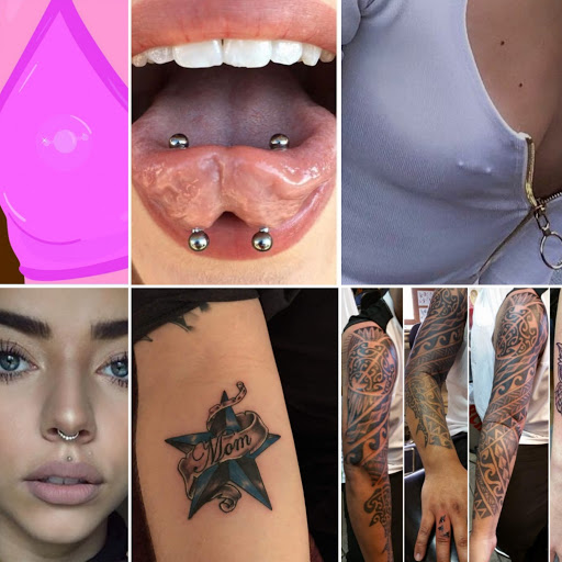 Explore small face tattoo ideas, creative tattoo ideas in Elko, available at Tom Custom Tattoos and Body Piercing Studio