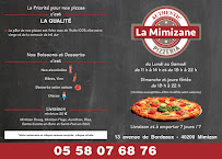 Menu / carte de La Mimizane à Mimizan